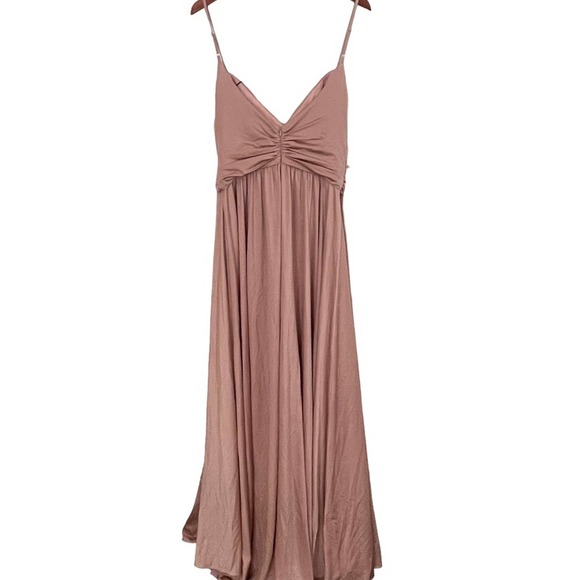 La Femme 30571 Mauve Pink Spaghetti Strap Cross Bodice Formal Gown Size 12 NWT - Picture 4 of 7